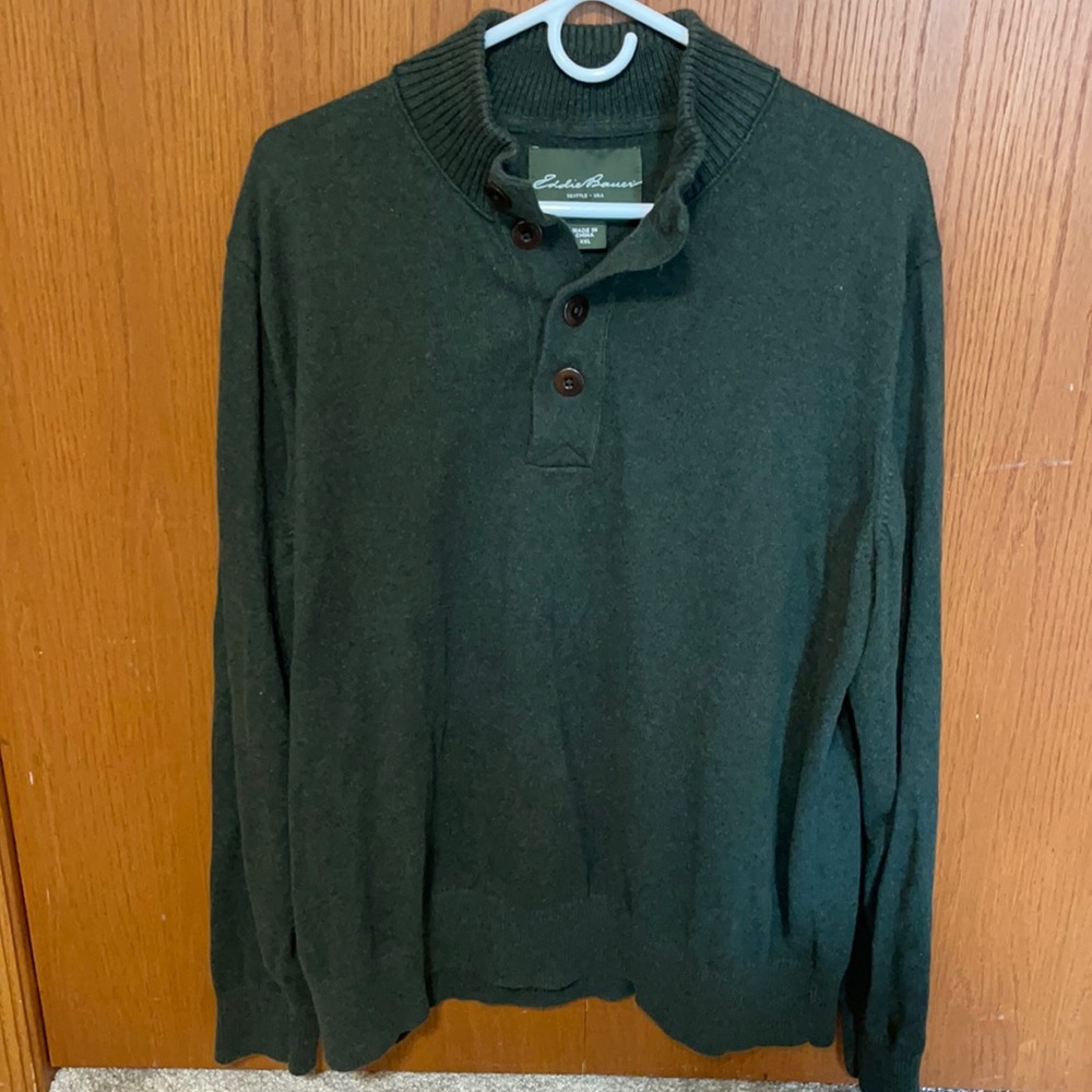 Light weight sweater Heather green Eddie Bauer